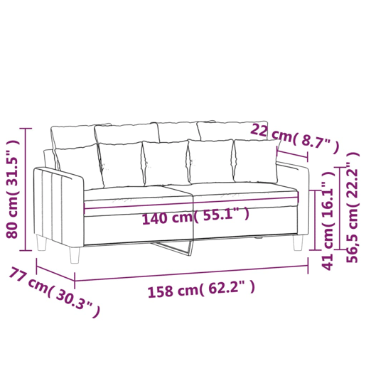 vidaXL Sofá de 2 lugares veludo 140 cm vermelho tinto vidaXL Sofá de 2 lugares veludo 140 cm vermelho tinto