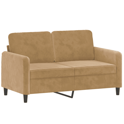 vidaXL Sofá de 2 lugares veludo 120 cm castanho vidaXL Sofá de 2 lugares veludo 120 cm castanho