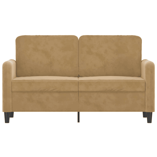 vidaXL Sofá de 2 lugares veludo 120 cm castanho vidaXL Sofá de 2 lugares veludo 120 cm castanho