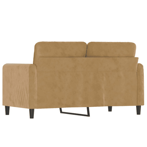 vidaXL Sofá de 2 lugares veludo 120 cm castanho vidaXL Sofá de 2 lugares veludo 120 cm castanho