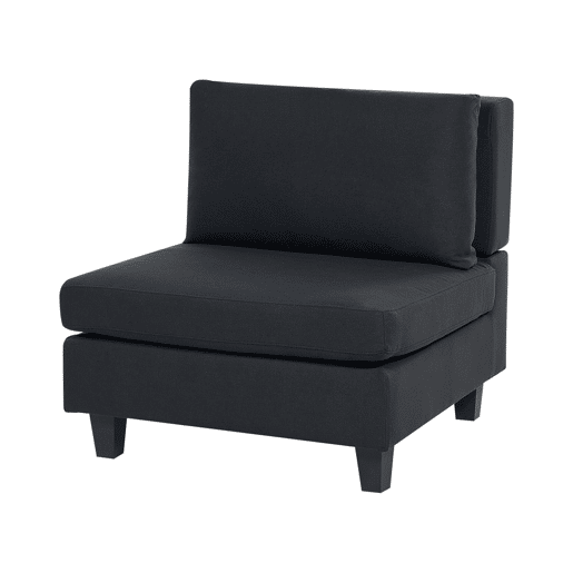 Sofá de canto modular UNSTAD Tecido Preto 4 lugares à direita