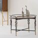 Mesa de centro de madera y metal Mesa de centro de madera y metal Negro/ Madera