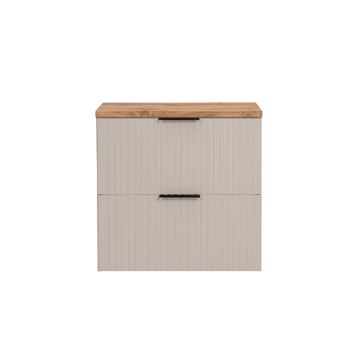 Móvel sob-lavatório 60cm bancada Adriel Caxemira e Madeira Móvel sob-lavatório 60cm bancada Adriel Caxemira e Madeira