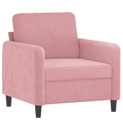 vidaXL Poltrona com apoio de pés 60 cm veludo rosa vidaXL Poltrona com apoio de pés 60 cm veludo rosa