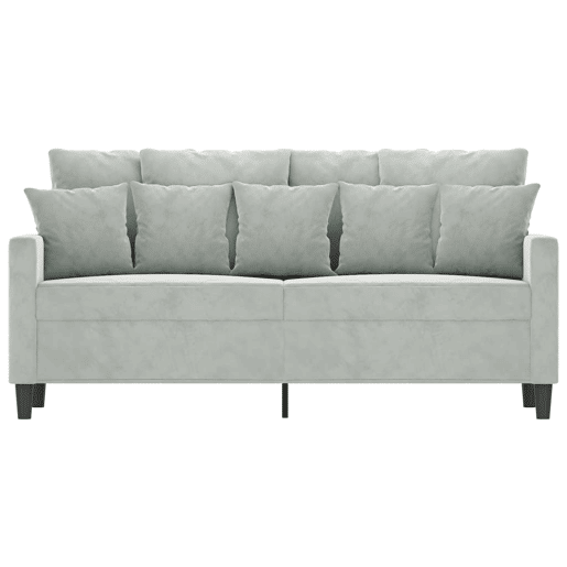 vidaXL Sofá de 2 lugares 140 cm veludo cinza-claro vidaXL Sofá de 2 lugares 140 cm veludo cinza-claro