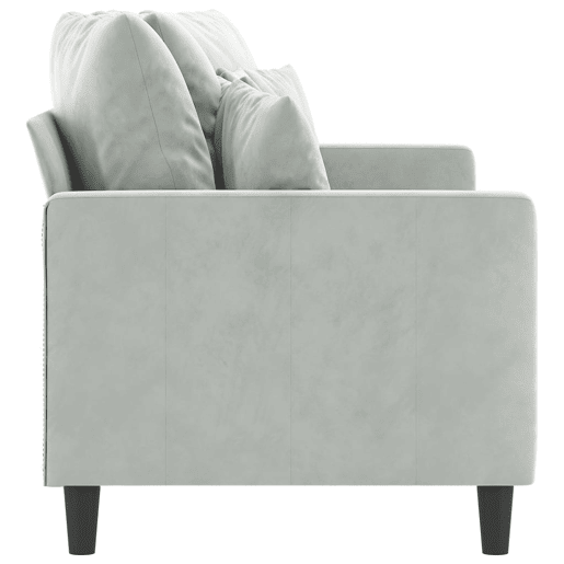 vidaXL Sofá de 2 lugares 140 cm veludo cinza-claro vidaXL Sofá de 2 lugares 140 cm veludo cinza-claro