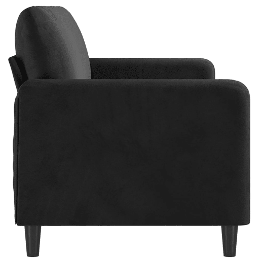 vidaXL Sofá de 3 lugares 180 cm veludo preto