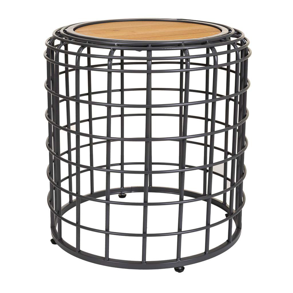 Mesa de centro de metal y madera