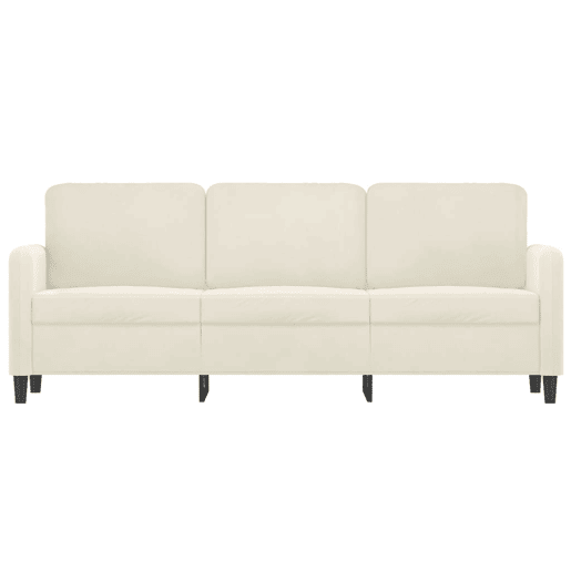 vidaXL Sofá de 3 lugares 180 cm veludo cor creme vidaXL Sofá de 3 lugares 180 cm veludo cor creme