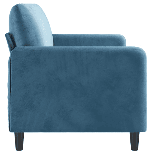 vidaXL Sofá de 3 lugares 180 cm veludo azul