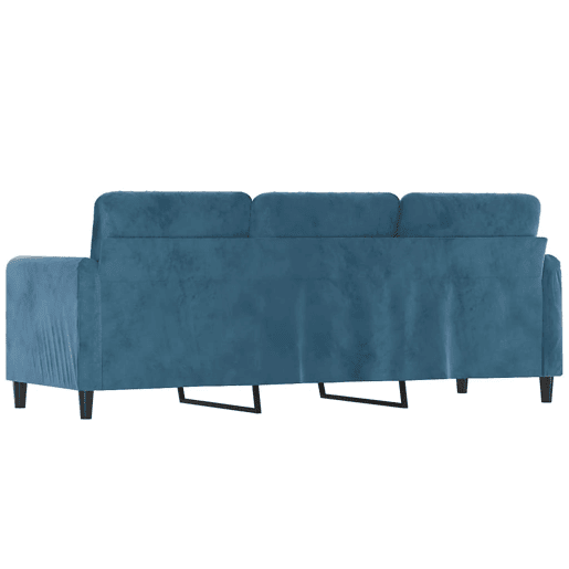 vidaXL Sofá de 3 lugares 180 cm veludo azul