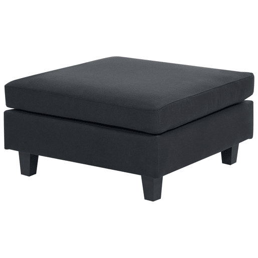 Sofá de canto modular UNSTAD Tecido Preto com repousa-pés 5 lugares à esquerda Sofá de canto modular UNSTAD Tecido Preto com repousa-pés 5 lugares à esquerda