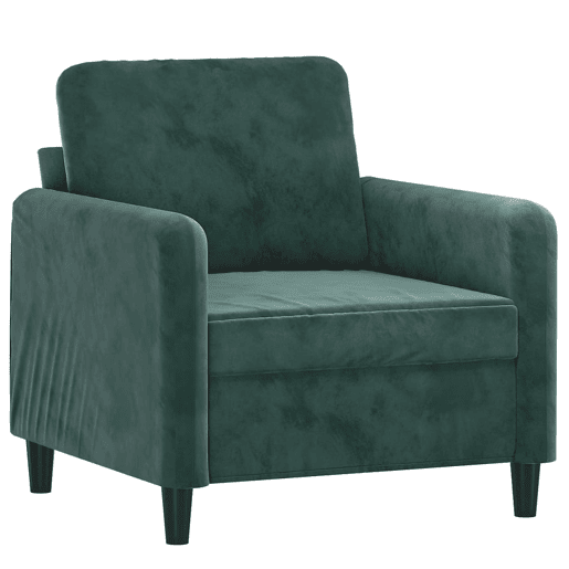 vidaXL Poltrona 60 cm veludo verde-escuro vidaXL Poltrona 60 cm veludo verde-escuro