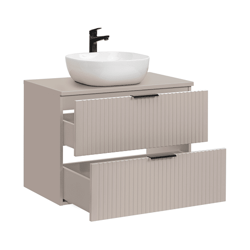 Conjunto de toucador e pedestal individual Adriel Cachemire 80cm