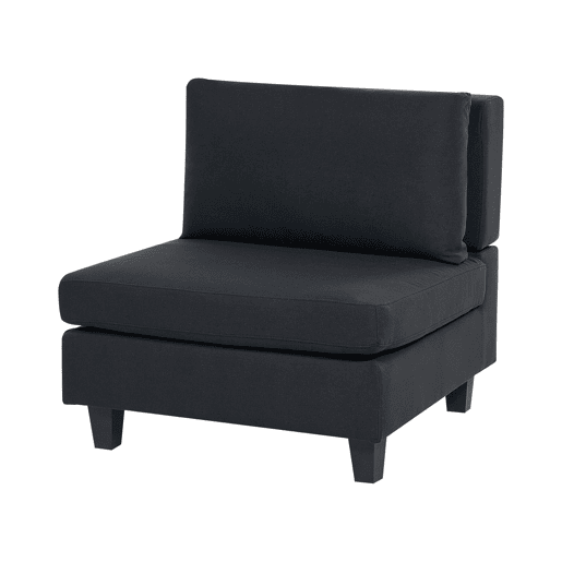 Sofá de canto modular UNSTAD Tecido Preto 5 lugares à esquerda