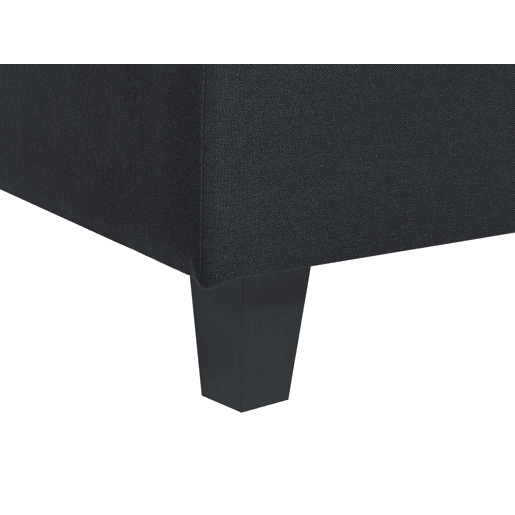 Sofá de canto modular UNSTAD Tecido Preto 5 lugares à esquerda