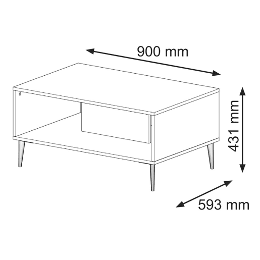 Mesa de centro RavennaB 90x60x43