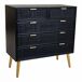 Cómoda de madera y rejilla Cómoda de madera y rejilla Negro