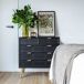 Cómoda de madera y rejilla Cómoda de madera y rejilla Negro