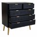 Cómoda de madera y rejilla Cómoda de madera y rejilla Negro