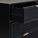 Cómoda de madera y rejilla Cómoda de madera y rejilla Negro