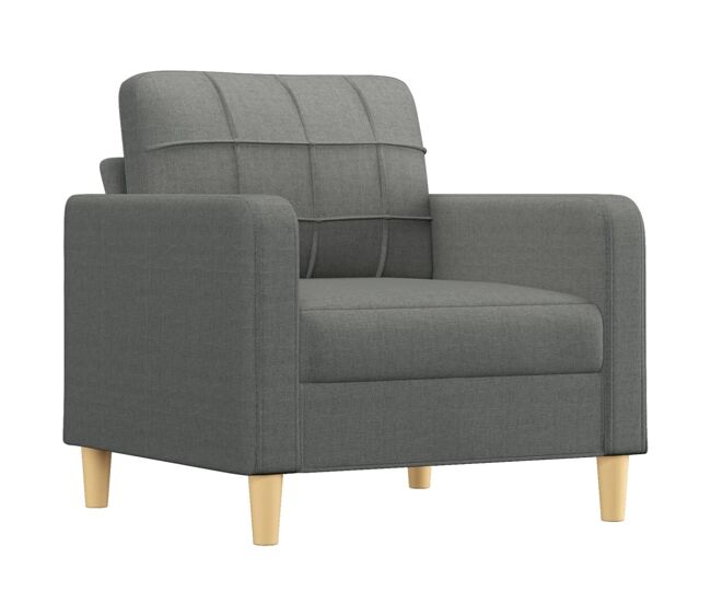 Vidaxl sillón de tela gris oscuro 60 cm