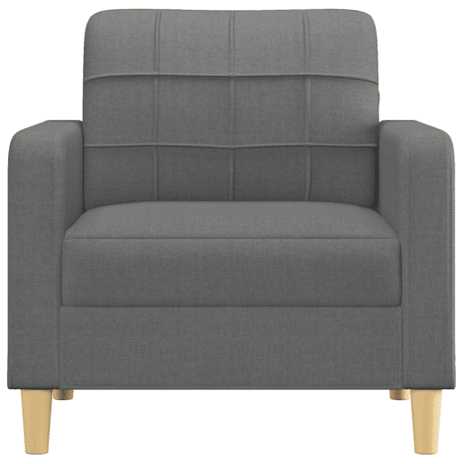 vidaXL Poltrona 60 cm tecido cinzento-escuro