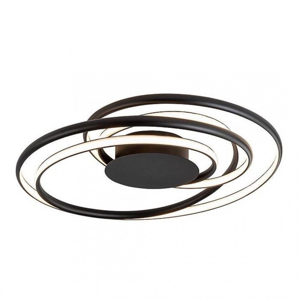 Plafon de techo metal color negro serie danza 64cm