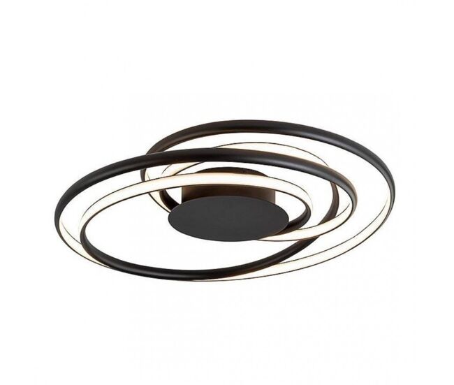 Plafon de techo metal color negro serie danza 64cm