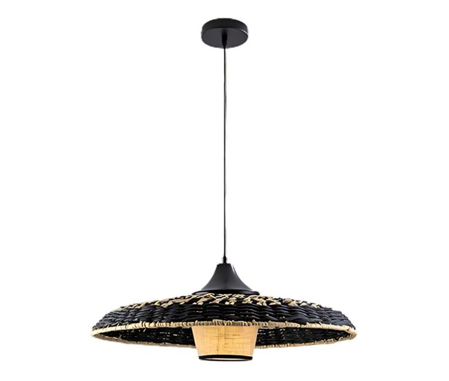Lampara de techo metal color negro serie fiji 60cm