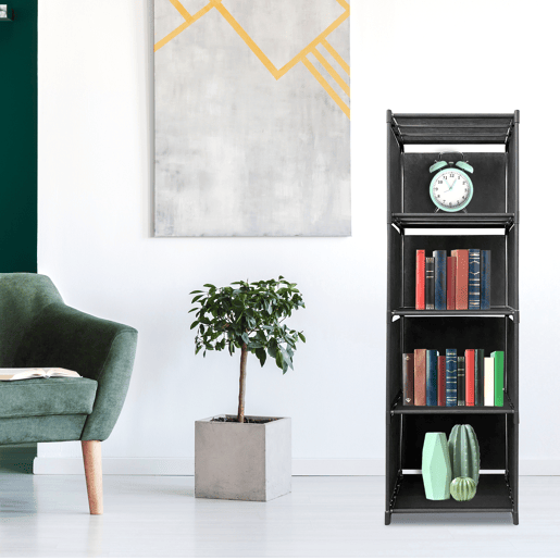 Prateleira de Organização 5 Pisos PVC e Tecido Nyana Home 125x41x29 cm