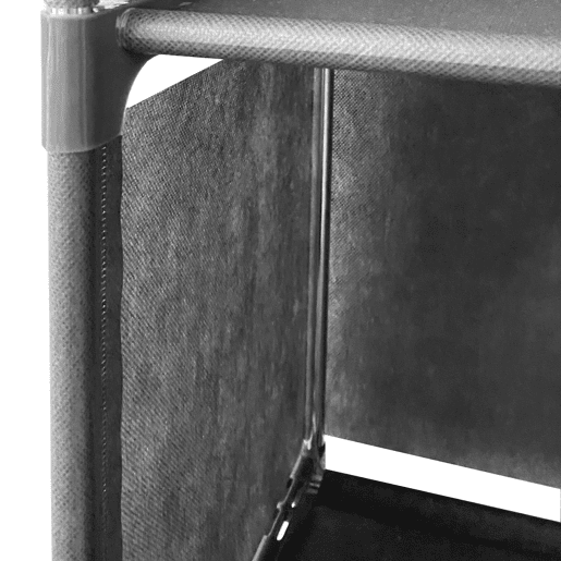 Prateleira de Organização 5 Pisos PVC e Tecido Nyana Home 125x41x29 cm