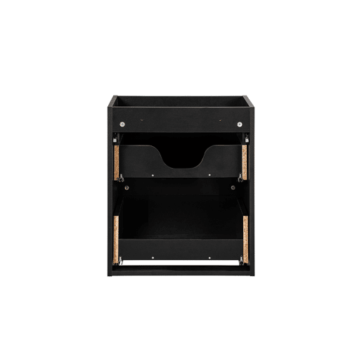 Móvel lavatório simples encastrado 50cm 2 gavetas Riva Preto