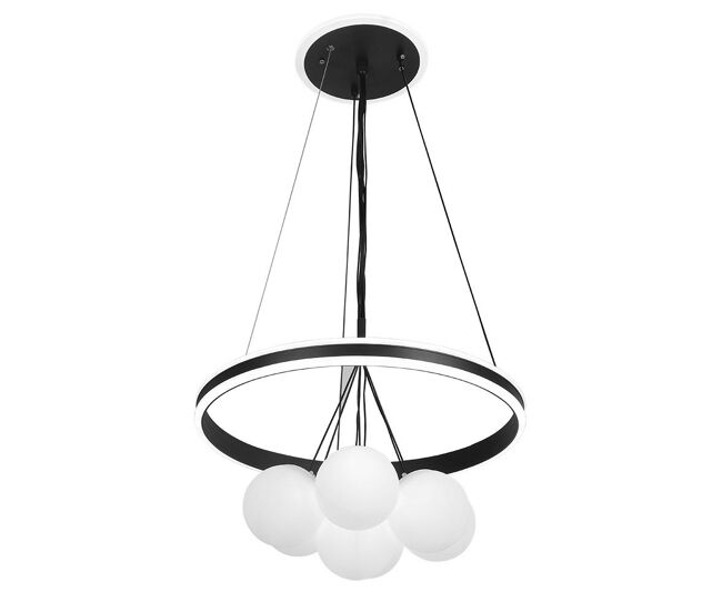 Lampara de techo metal color negro serie rodano 50cm