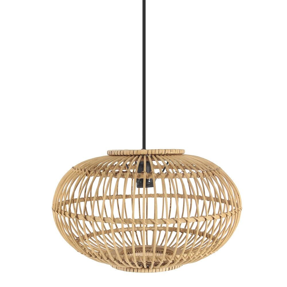 Lampara de techo metal color negro/natural serie viseu 40cm