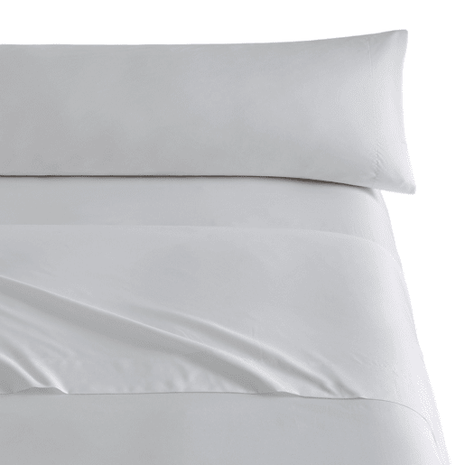 Conjunto de Lençóis Três Peças de Microfibra Branca Lisa Cama 200cm Donegal Collections
