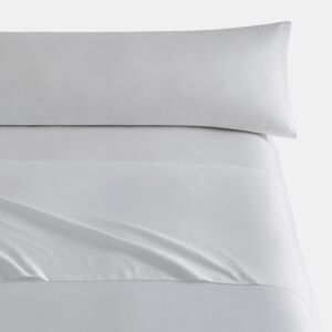 Conjunto de Lençóis Três Peças de Microfibra Branca Lisa Cama 200cm Donegal Collections