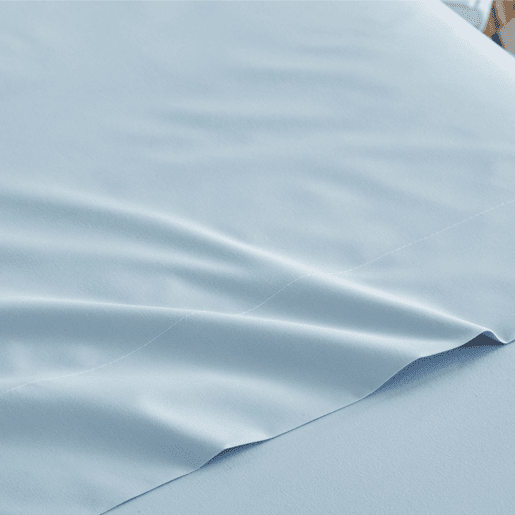 Conjunto de Lençóis Três Peças de Microfibra Celeste Lisa Cama 180cm Donegal Collections