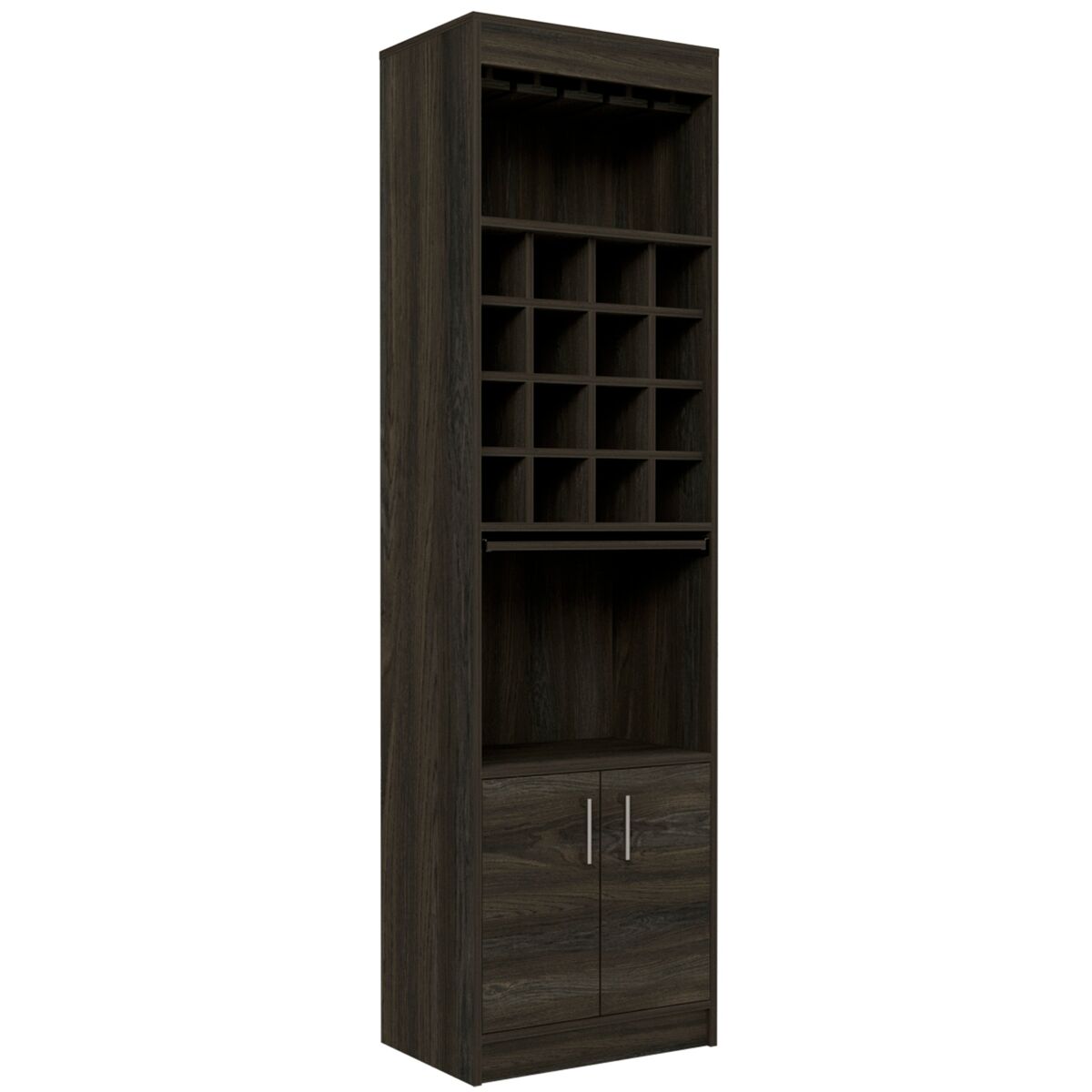 Mueble Bar kava espresso en melamina con Estante