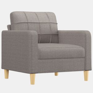 vidaXL Poltrona tecido 60 cm cinzento-acastanhado