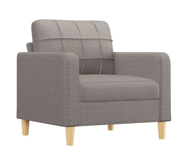 Vidaxl sillón de tela gris taupé 60 cm