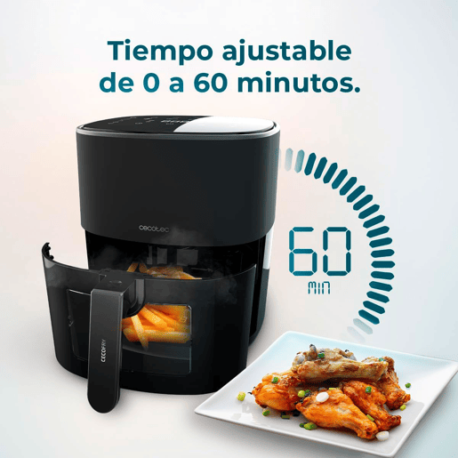 Cecotec Fritadeira dietética digital de 1700 W, 6,5 l de capacidade e janela de visualização para controlar as suas elaborações.