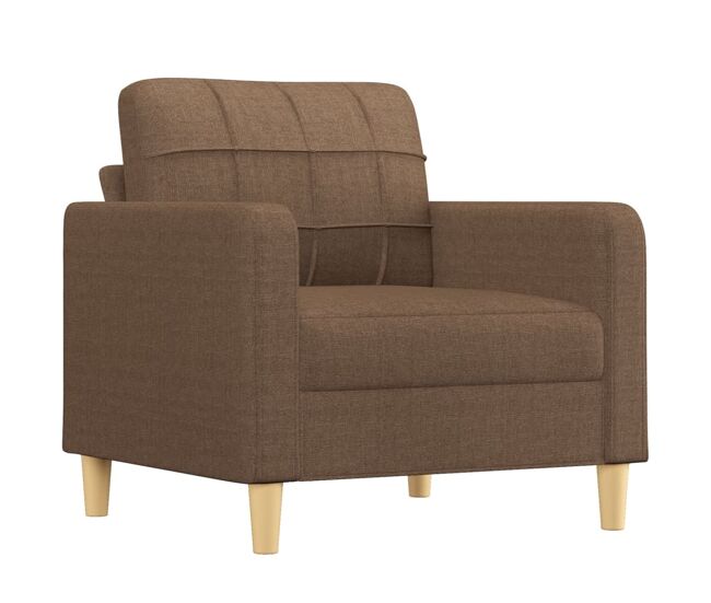 Vidaxl sillón de tela marrón 60 cm