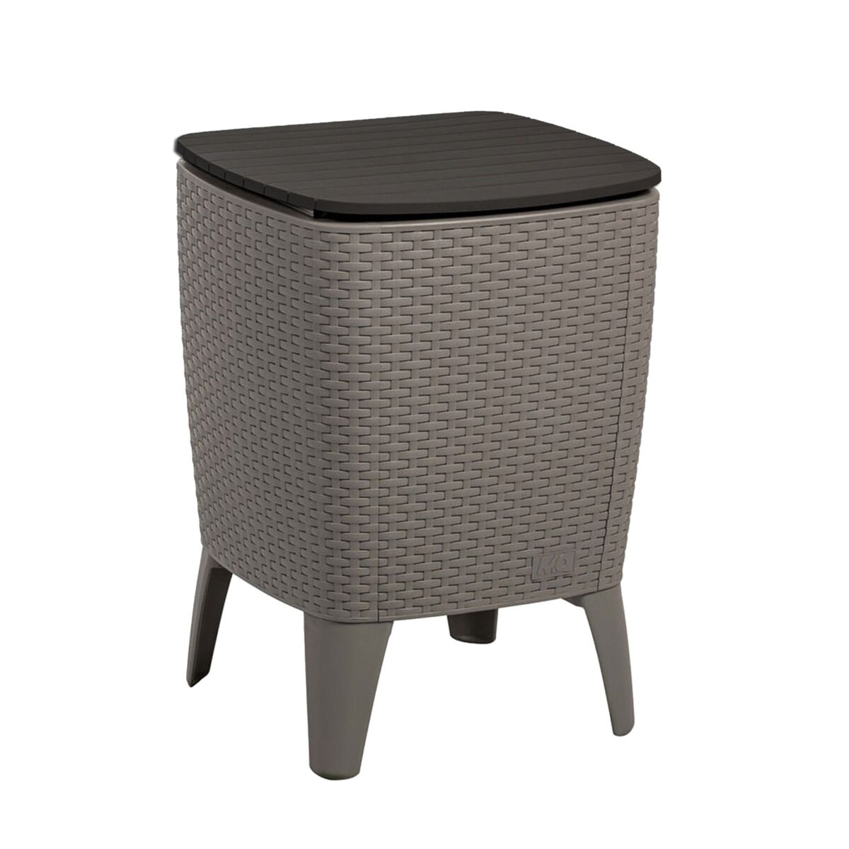 Well home mobiliario & decoración mesa auxiliar para exterior con enfriador de bebidas