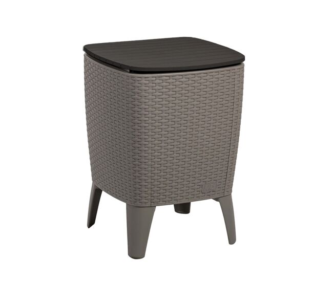 Well home mobiliario & decoración mesa auxiliar para exterior con enfriador de bebidas