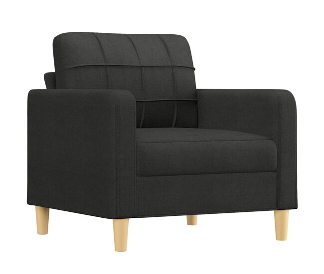 Vidaxl sillón de tela negro 60 cm