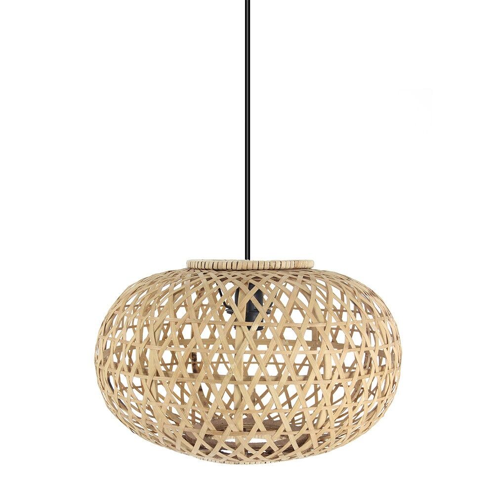 Lampara de techo metal color negro/natural serie ponte 40cm