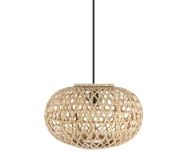 Lampara de techo metal color negro/natural serie ponte 40cm