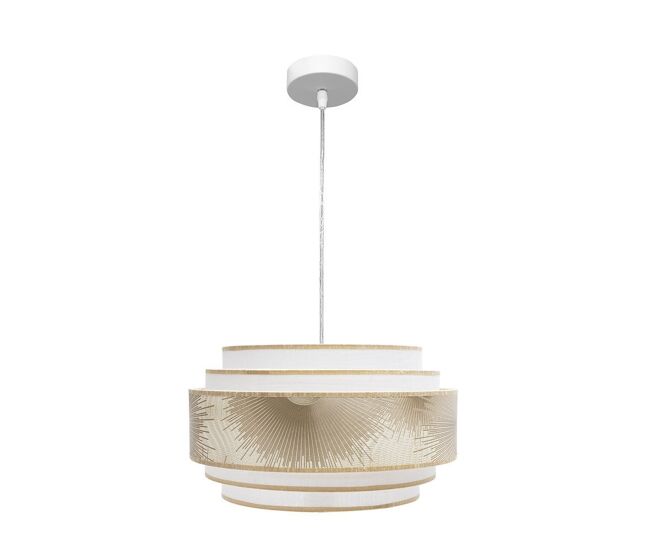 Lampara de techo metal color blanco serie nepal 40cm