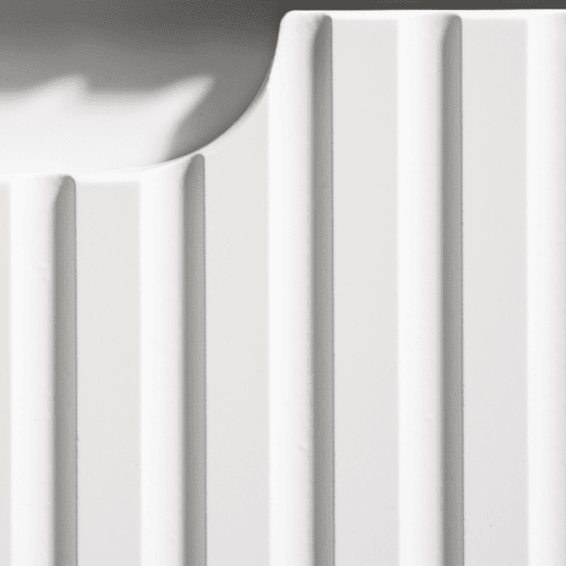 Móvel lavatório simples encastrado 80cm 2 portas Riva Branco